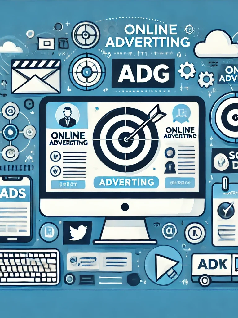 ADS iconen med online advertising